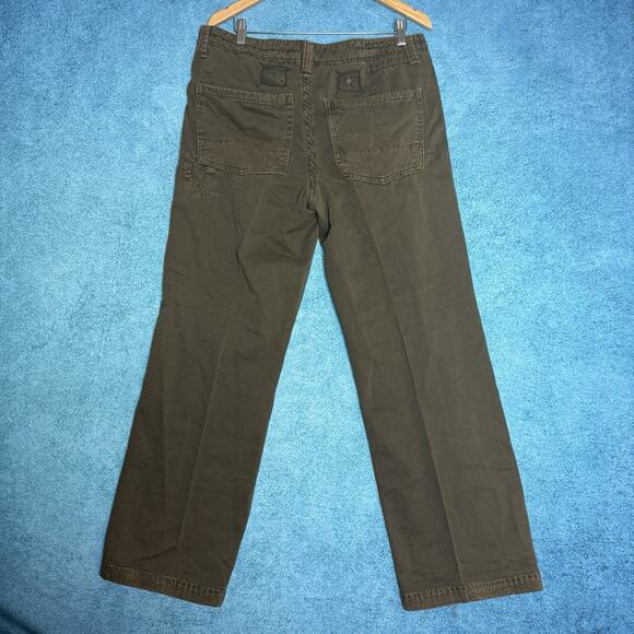 J Brand Men’s Straight Leg Pants Size 36x34 Olive Green Khaki Cotton - Picture 9 of 16